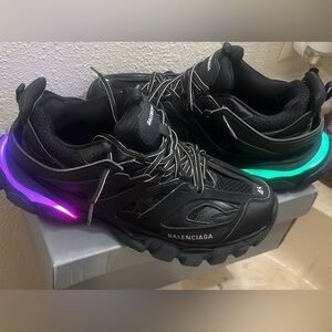 Balenciaga Black Sneakers with Neon Detail